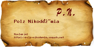 Polz Nikodémia névjegykártya